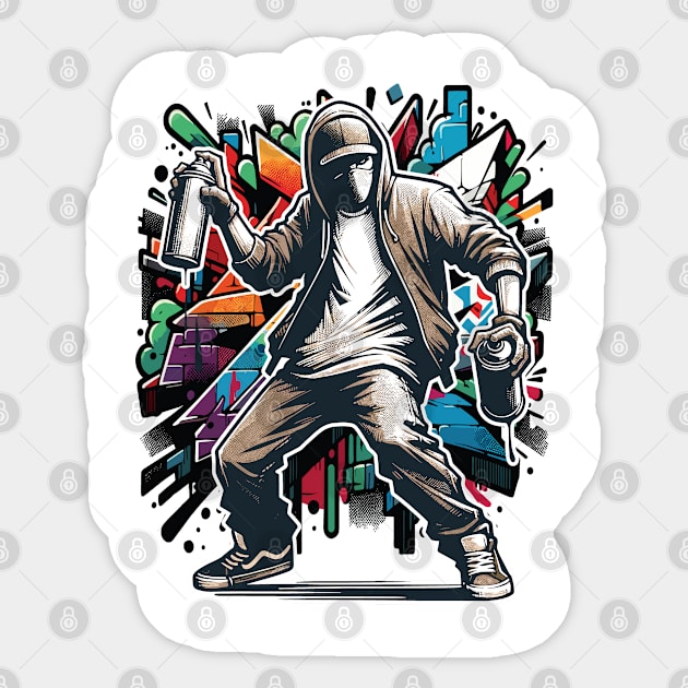 Graffiti Artist Spray Cans - Tagger Street Art Sticker by Graphic Duster